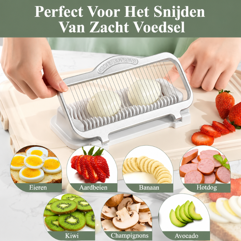 🔥LAATSTE DAG 50% KORTING🔥Eiersnijder voor Hardgekookte Eieren & Bananensnijder