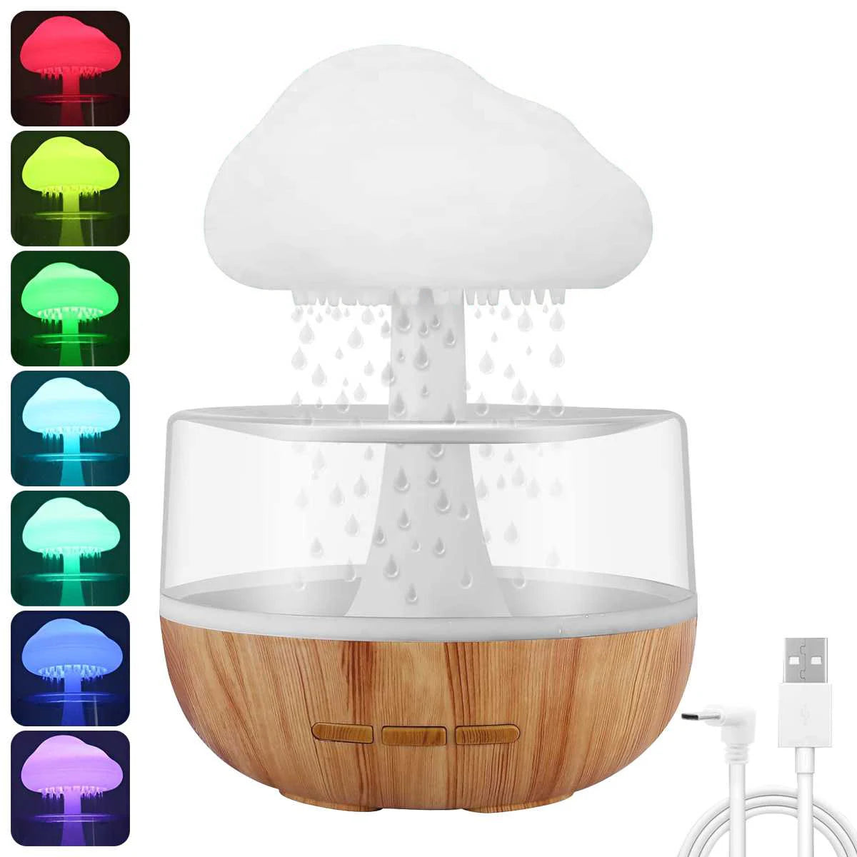 Regenwolk Luchtbevochtiger met LED-verlichting